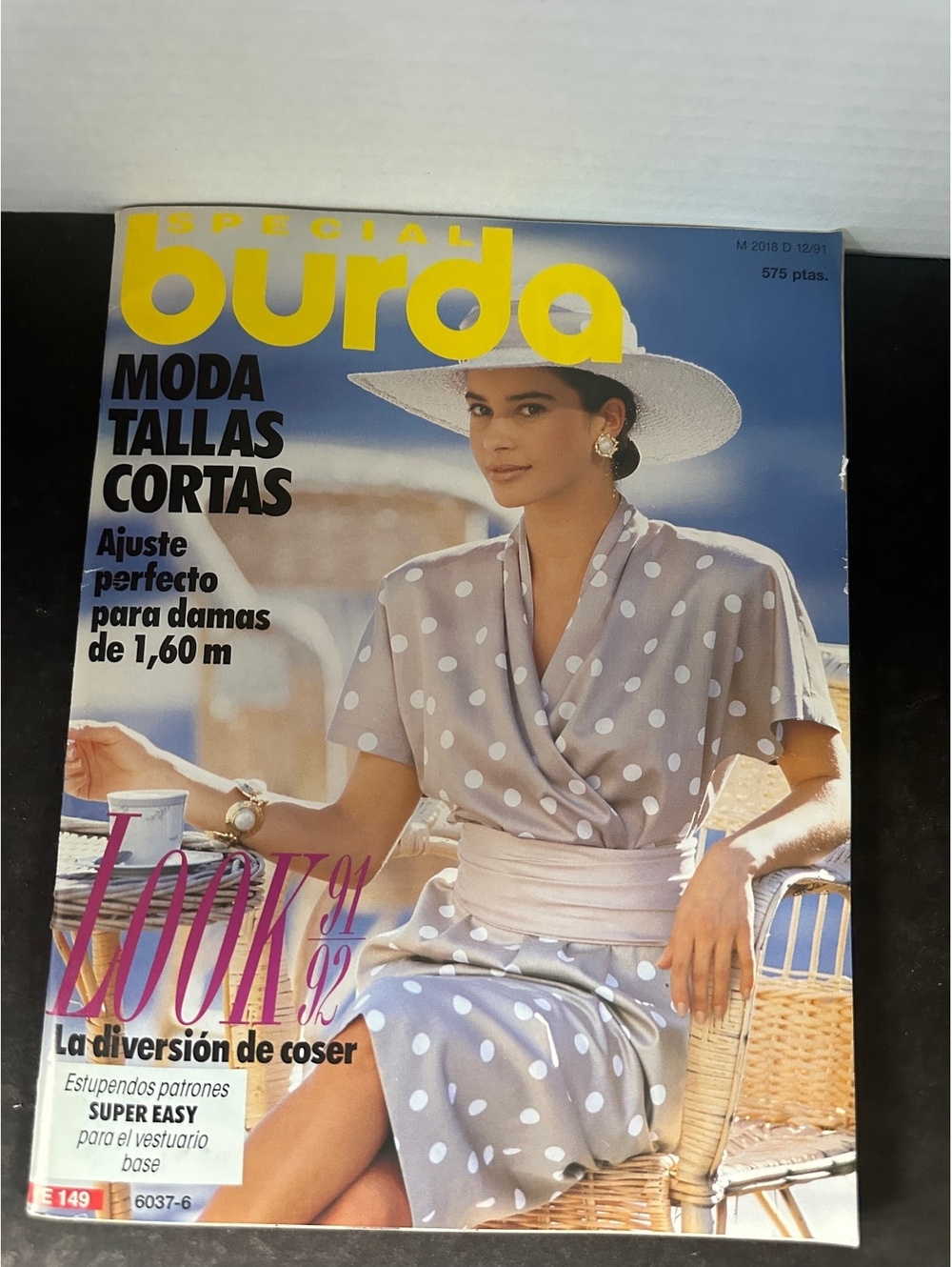 Burda Special Moda Tallas Cortas E149 1991 Sewing Magazine Spanish Uncut Pattern